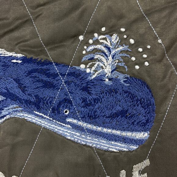 45 Revolutions Per Minute Men's Approx Sz S Bomber Jacket Embroidered Reversible - Picture 3 of 10